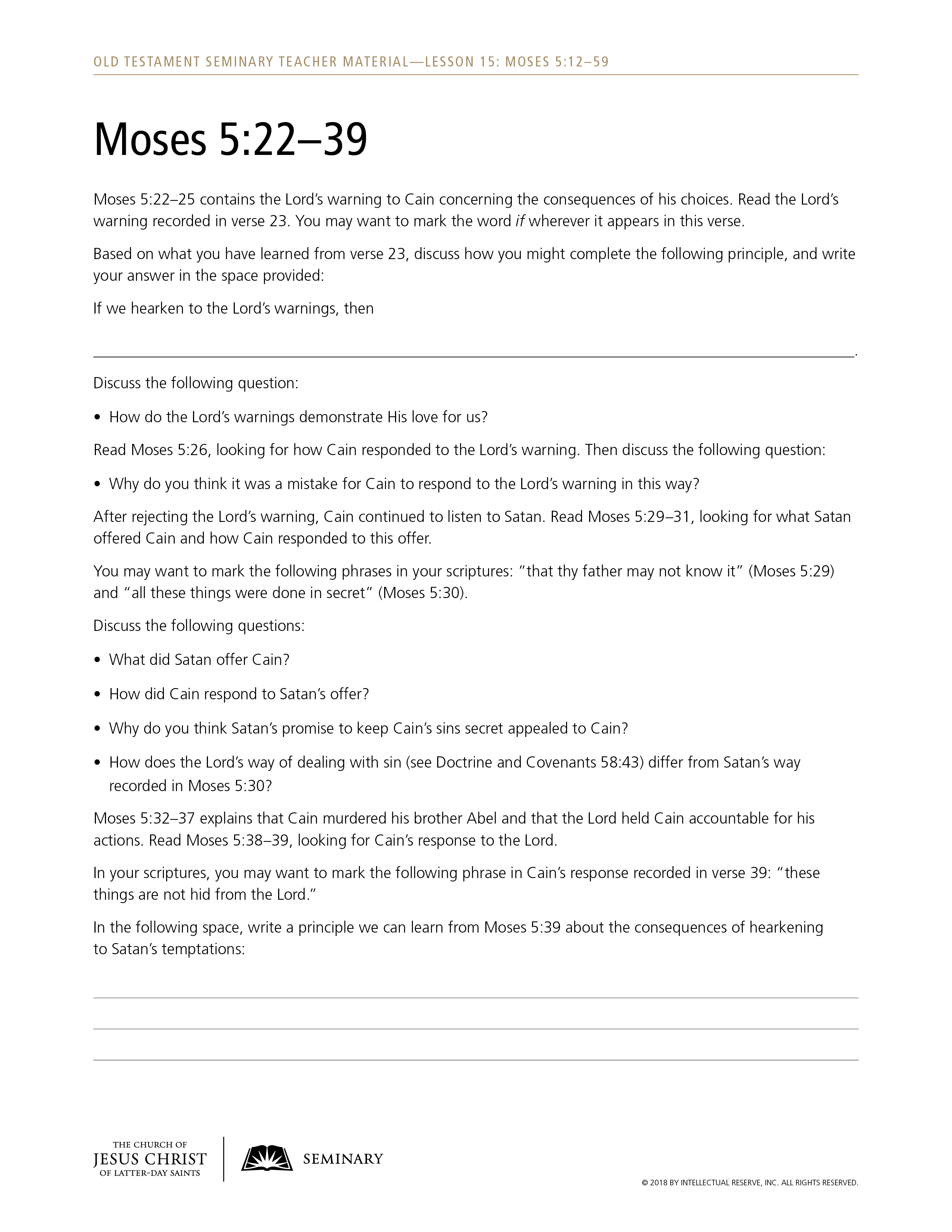 Lesson 15 Moses 5 12 59