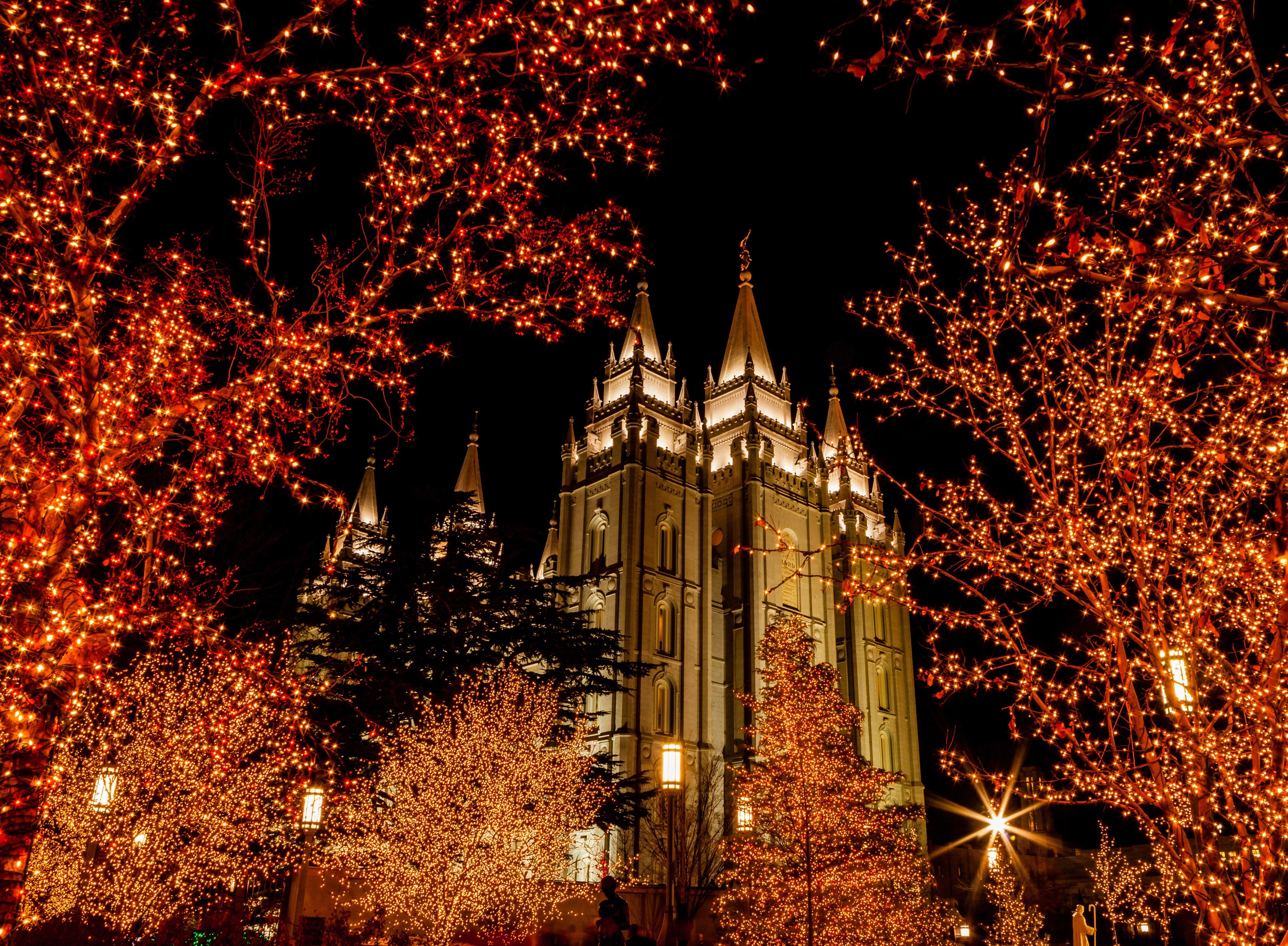Salt Lake Temple during Christmas
