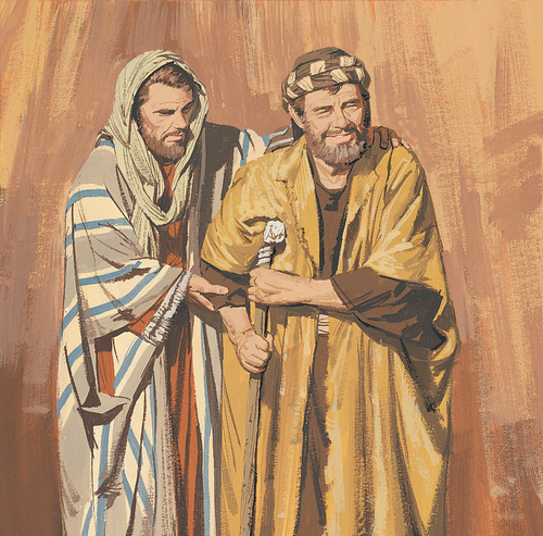 man helping another man