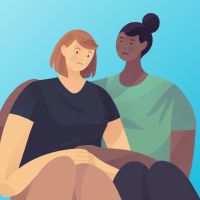 A woman comforts her friend after going through a hard trial