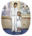 father and daughter in baptism clothes