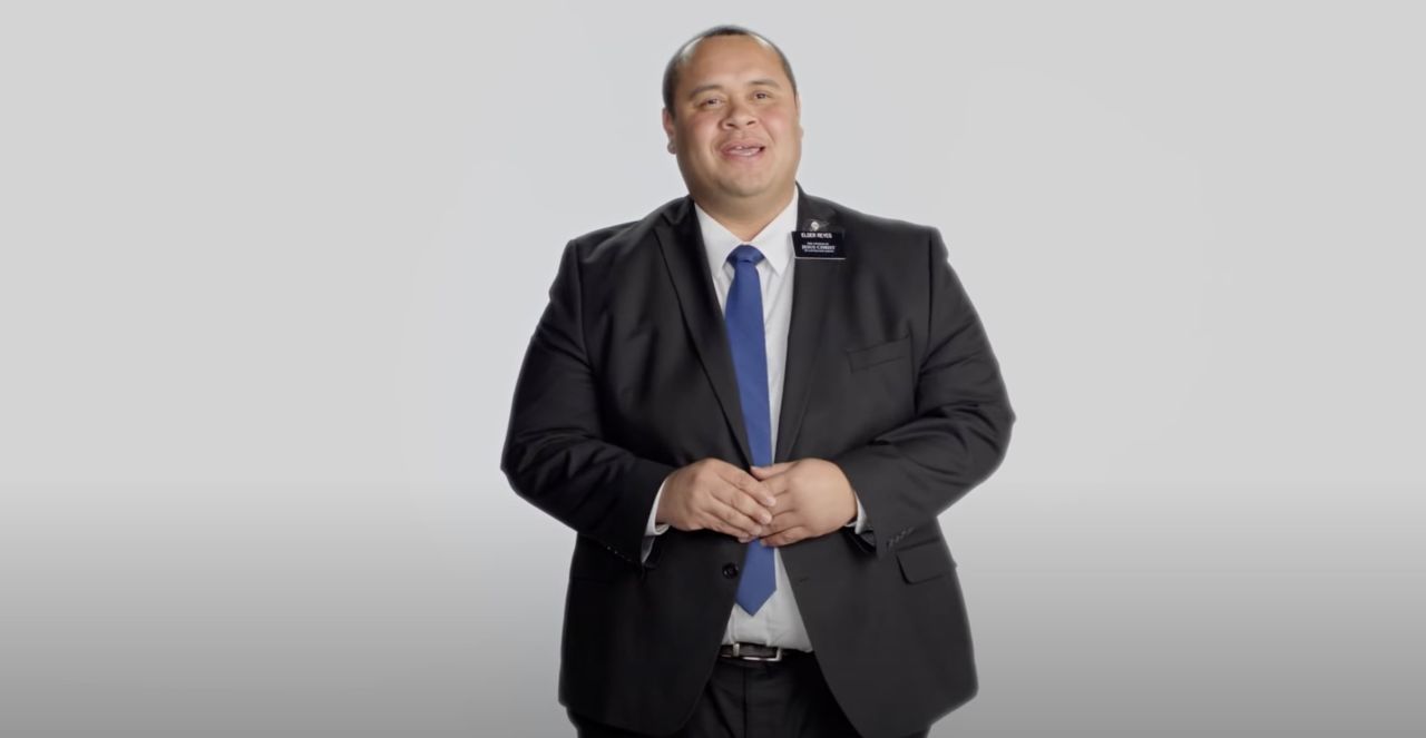 Elder Reyes in the Meet elder Reyes video