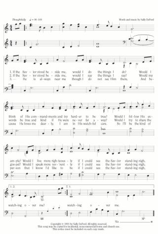 music, If the Savior Stood Beside Me