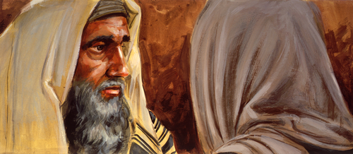 two men talking