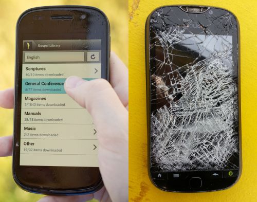 cracked cell phone