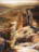 Moses standing on rock