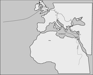 map, journey to Palestine