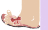 feet with a bow