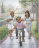 parents helping a girl ride her bike