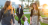 a family walking on temple grounds