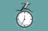 man running on a clock