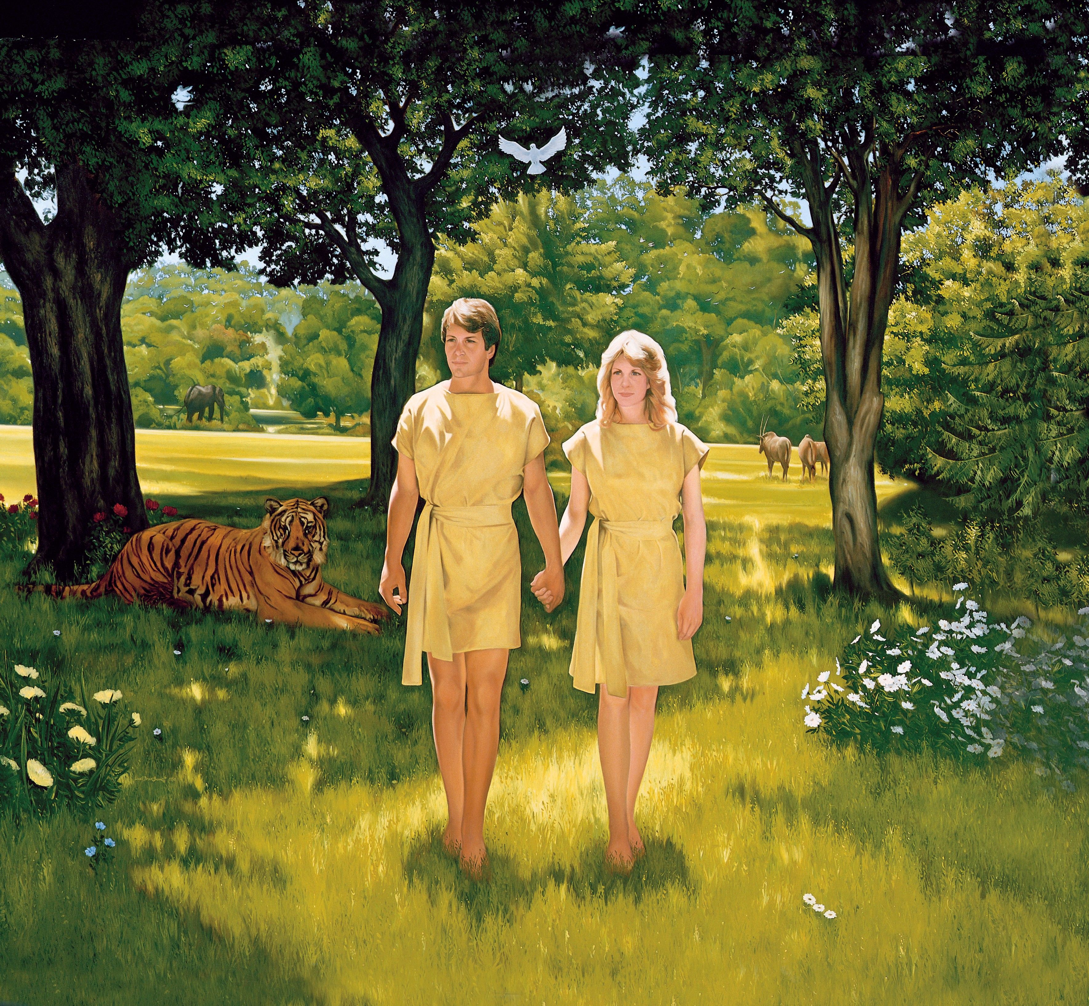 Adam and Eve, by Lowell Bruce Bennett (62461); GAK 101; Primary manual 1-33; Primary manual 5-56; Primary manual 6-04; Genesis 1–3; Moses 2–4