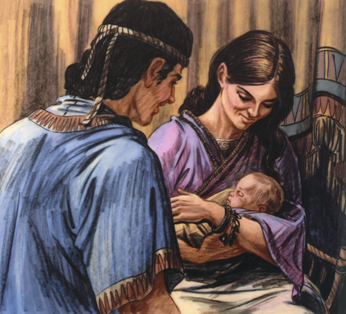 Bathsheba holding Solomon