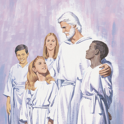 children in heaven with Heavenly Father