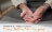 hands of an elderly woman holding two mites