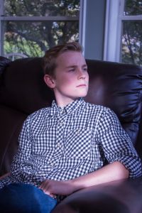 young man on couch