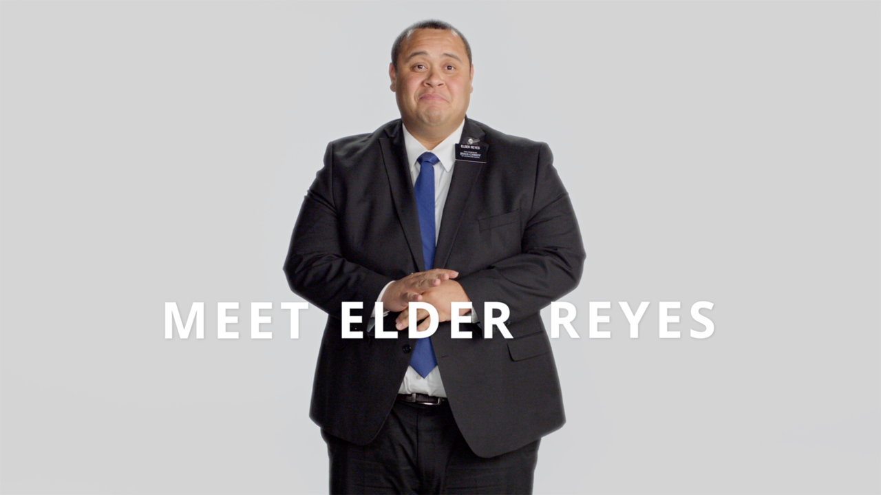 Elder Reyes in the Meet elder Reyes video