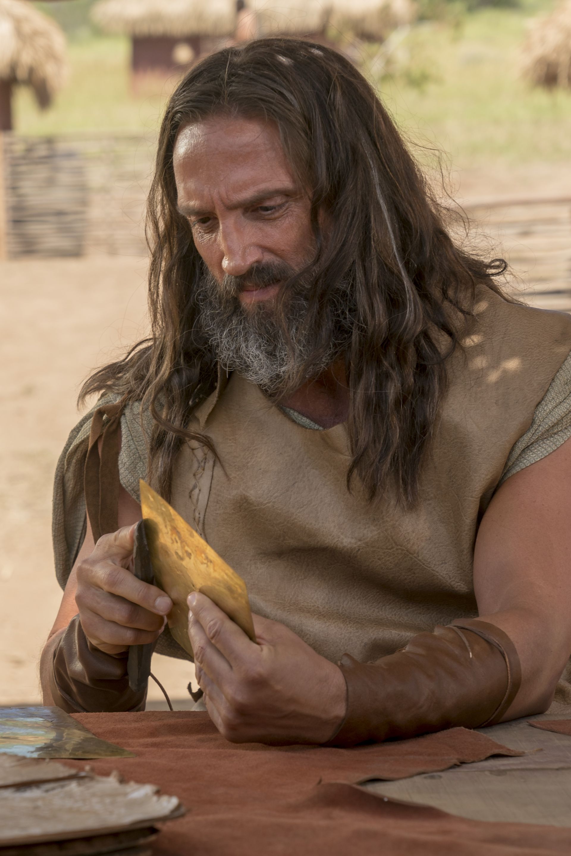 Nephi creating metal plates