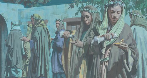 women refilling oil lamps