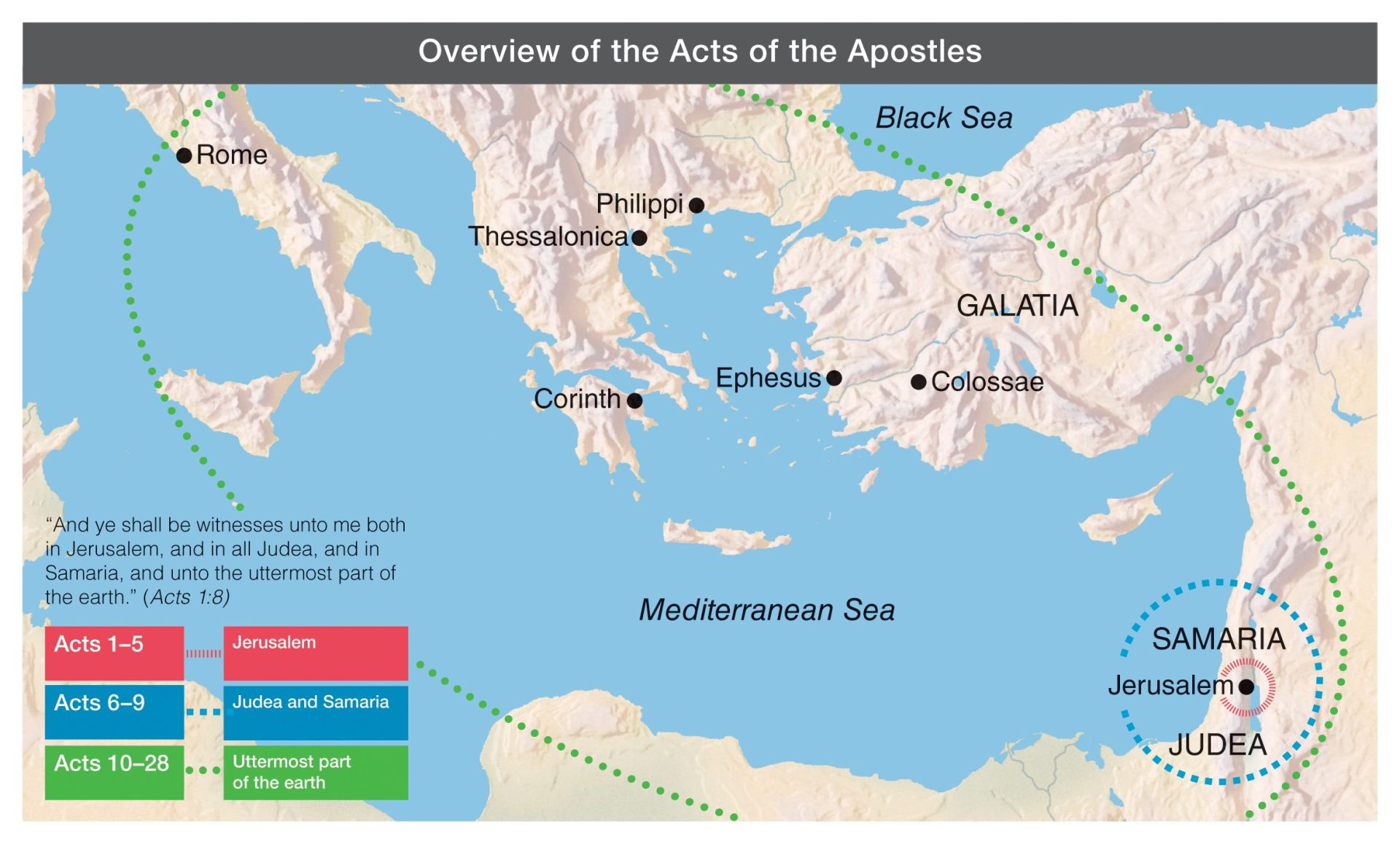 Map Acts Apostles 