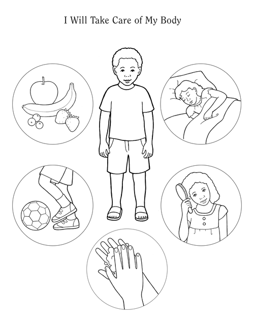 taking care of the body clipart black