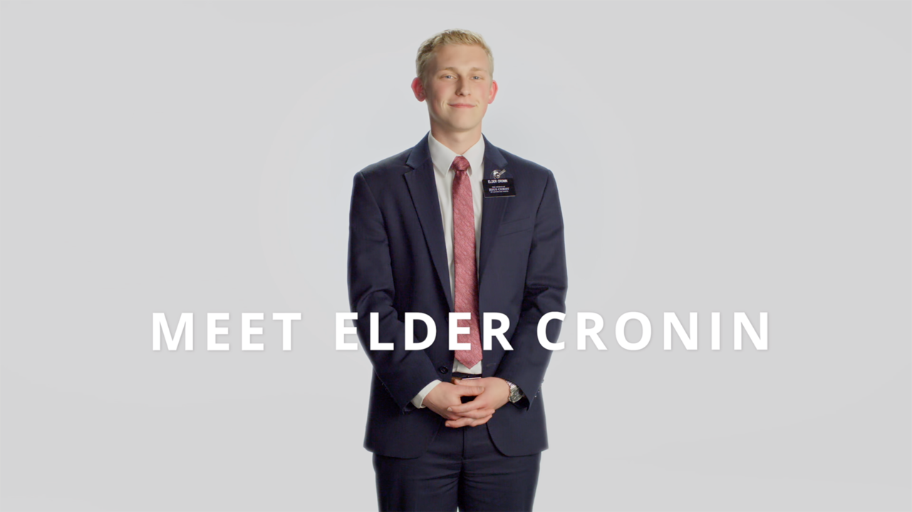 Elder Cronin in the Meet Elder Cronin video