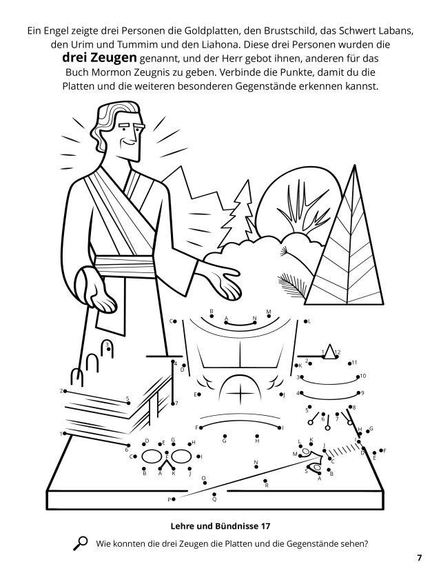 Malbuch mit Geschichten aus den heiligen Schriften: Lehre und Bündnisse