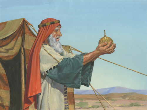 Lehi holding Liahona