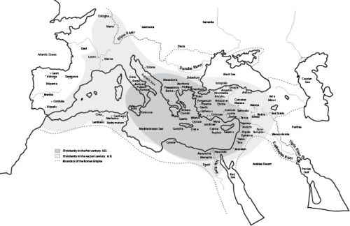 Map of Spread of Early Christianity