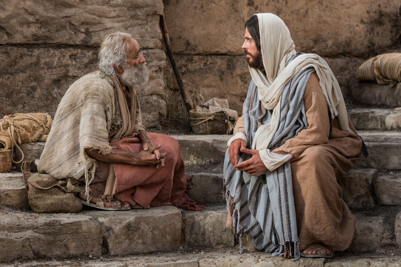 Jesucristo hablando con un hombre