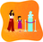 Mother and Daughter walking hand in hand