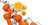 weights, measuring tape, and fruits and vegetables