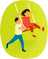Father pushing daughter on a swing.