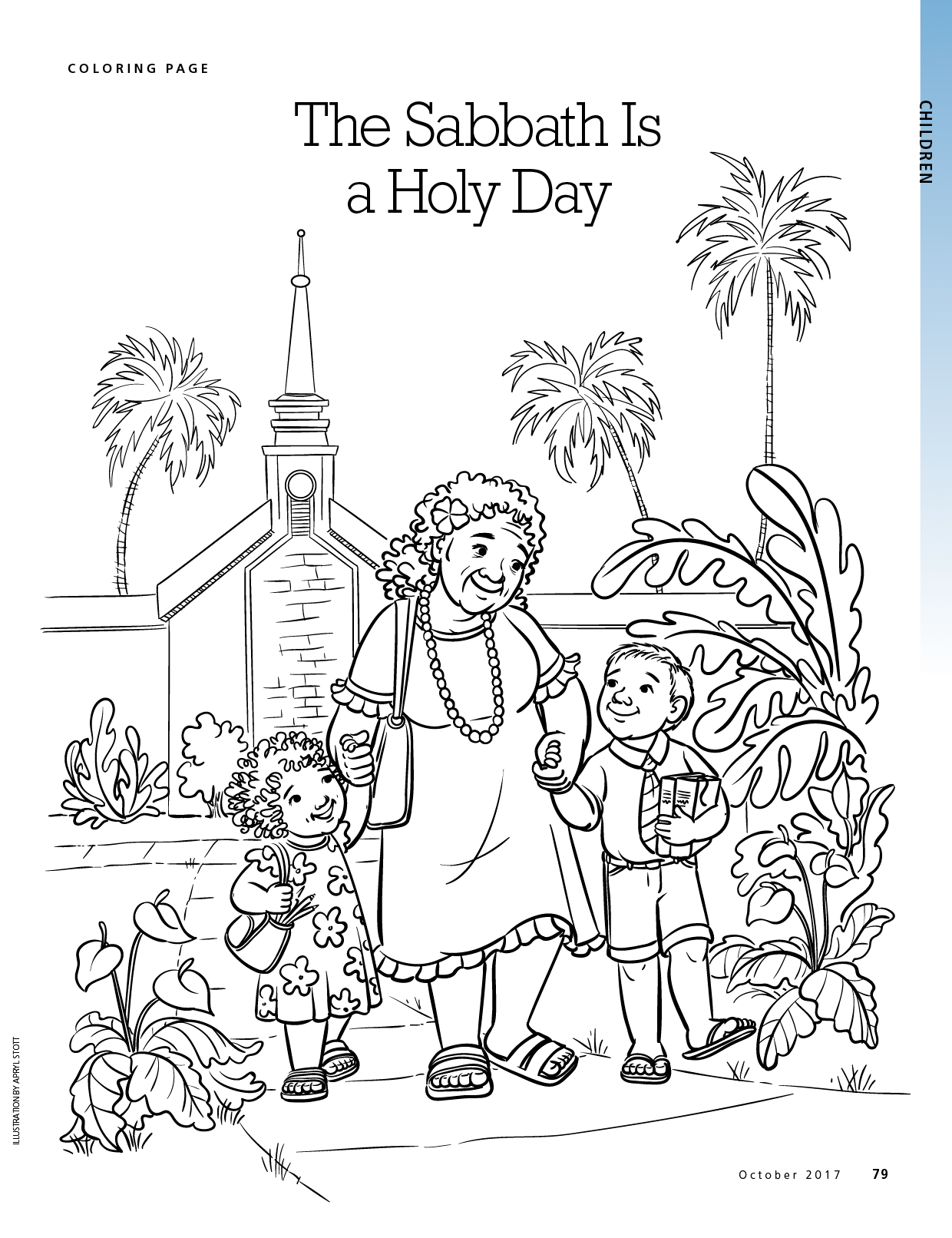 Keep The Sabbath Day Holy Coloring Page Coloring Pages