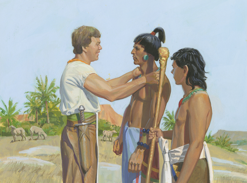 Ammon talking to servants