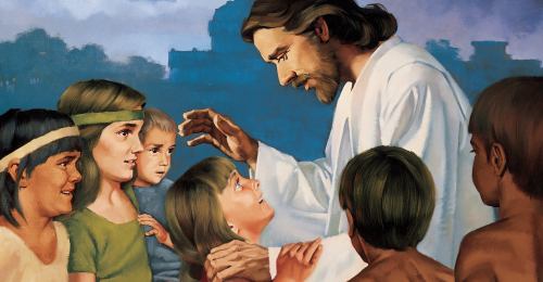Christ blessing the Nephite children
