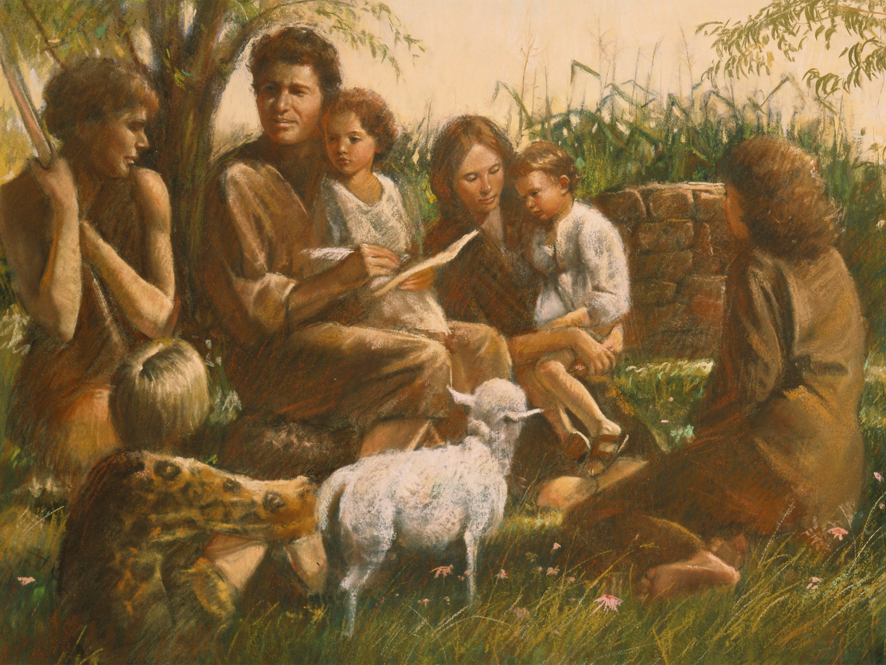 Adam and Eve Teaching Their Children
