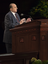 President Thomas S. Monson at pulpit
