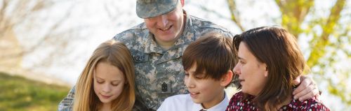 Military Man and his family