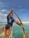 man in canoe