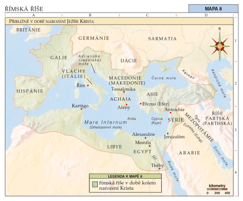 Mapa Rimske Rise Mapa 8: Římská říše