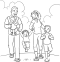 Coloring Page: Family Life
