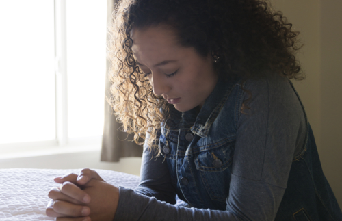 woman praying