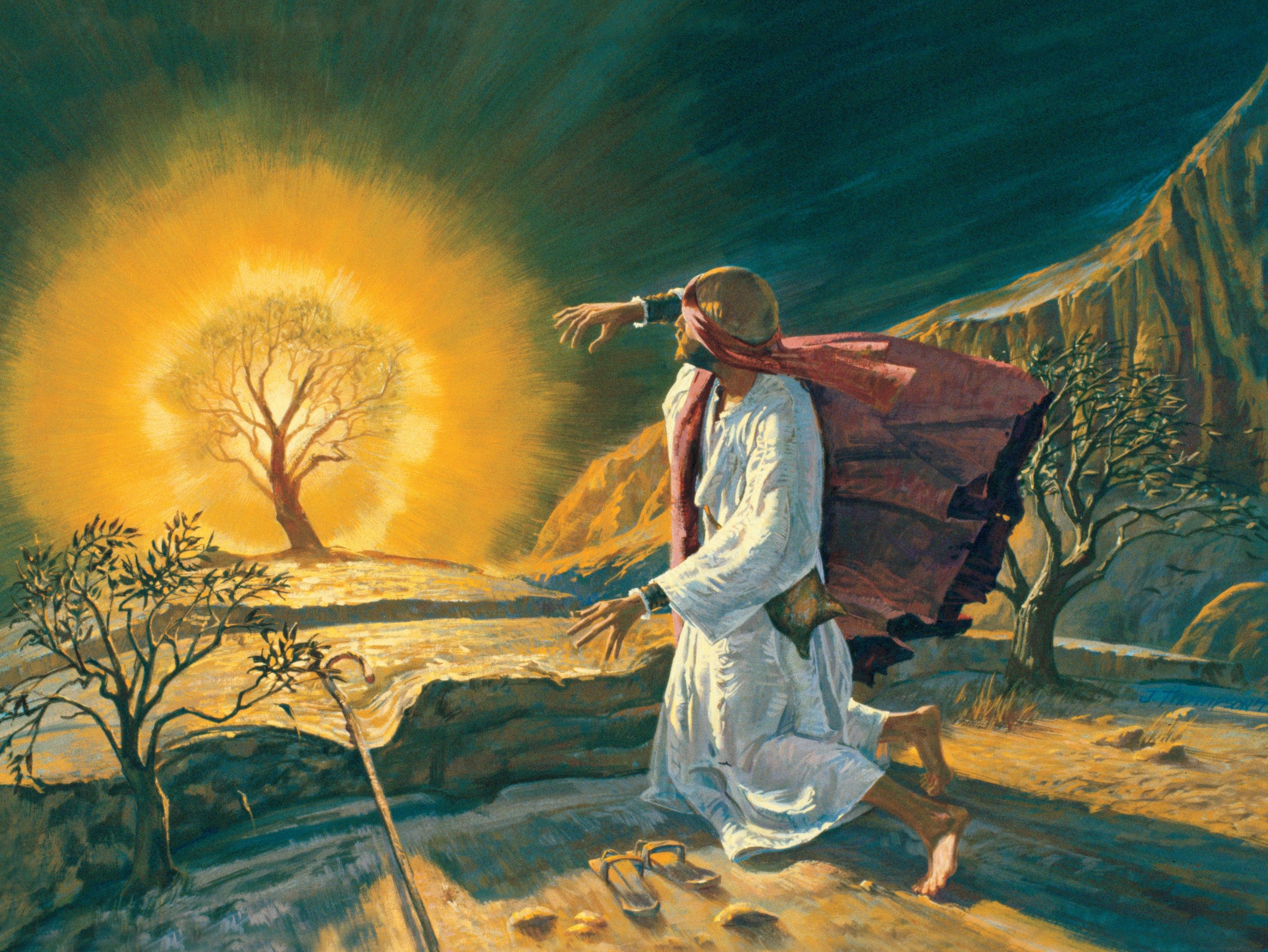 Ex Moses And The Burning Bush Bible Pictures Bible Images Bible | Hot ...