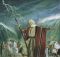 Moses parting the Red Sea