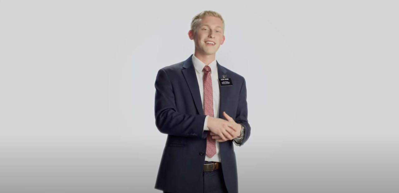 Elder Cronin in the Meet Elder Cronin video