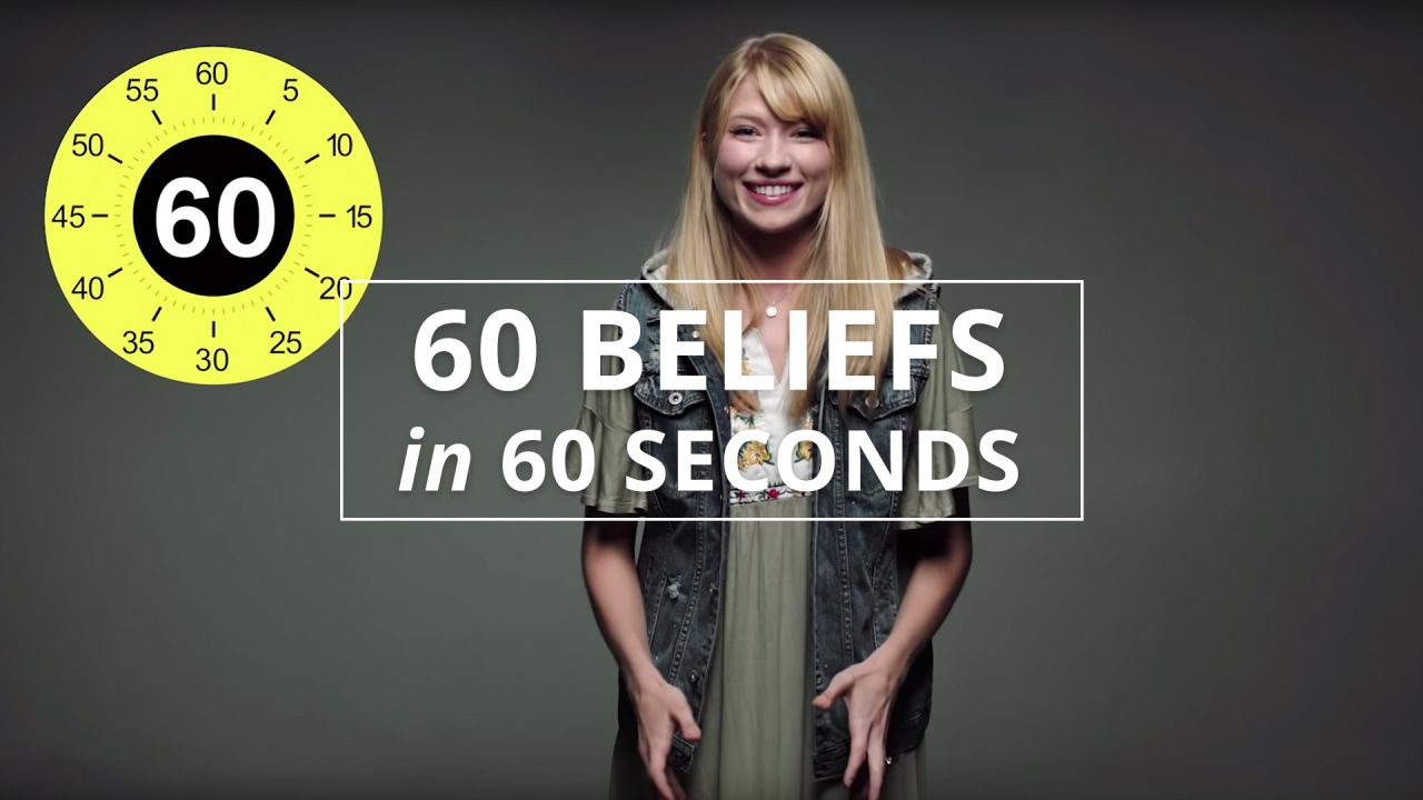 A woman explains 60 beliefs of the Church in 60 seconds