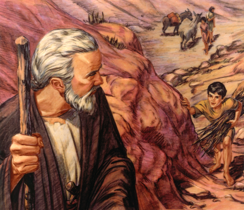 Isaac talking to Abraham