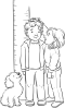 Children growing- Coloring page
