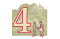 numeral 4 with two people shaking hands